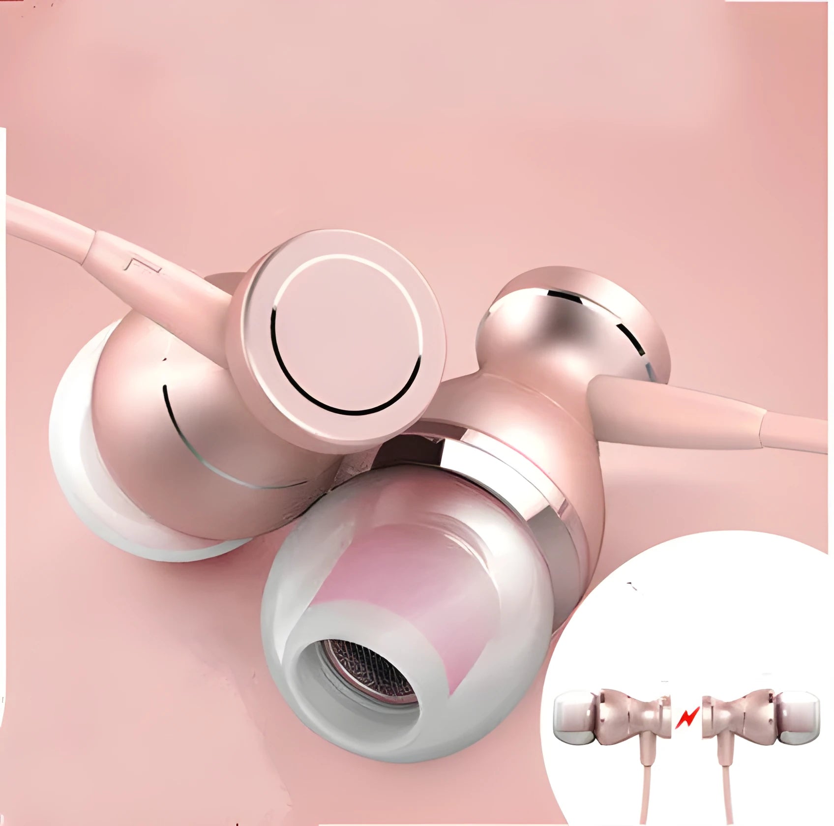 In-ear subwoofer headphones with 3.5mm plug and metallic finish options