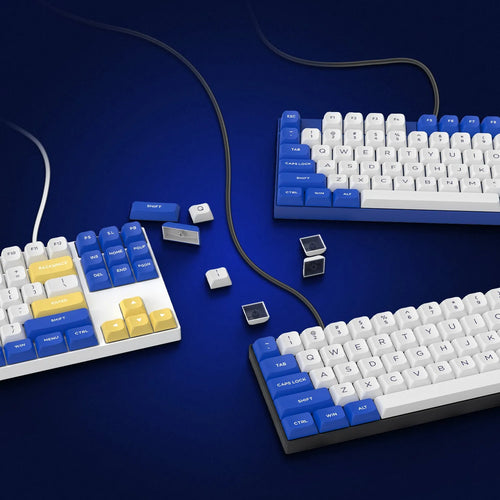 189 key PBT keycap set in Klein blue for mechanical MX switch keyboards