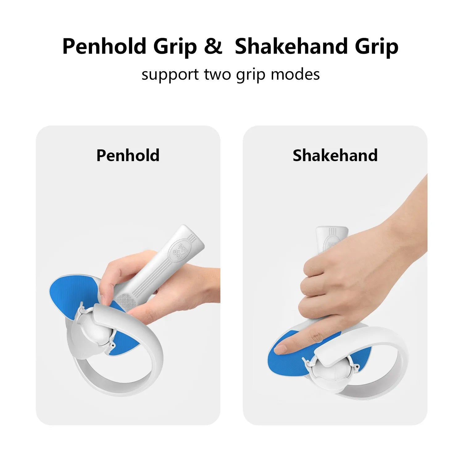 Red and blue silicone plastic hand grip for Pico 4 VR controller table tennis games