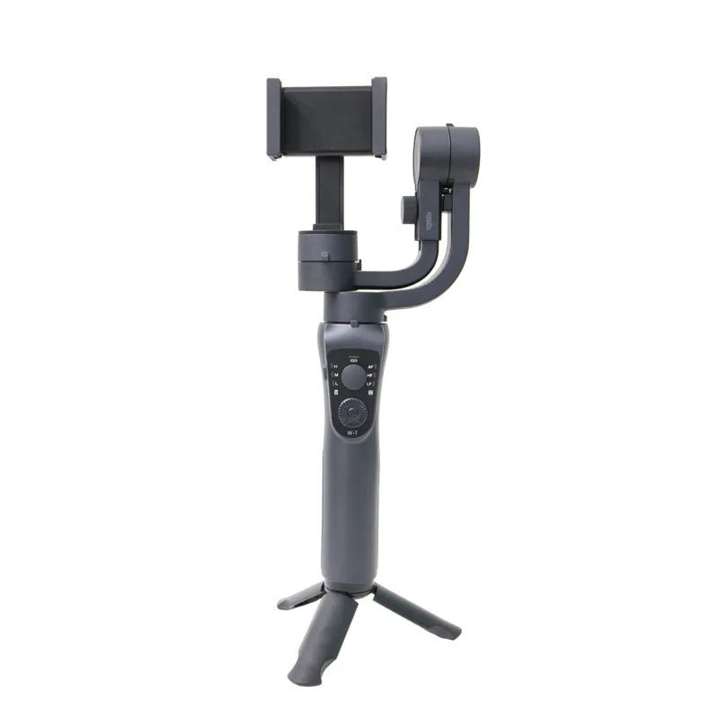 Black S5/S5B three-axis handheld gimbal stabiliser for mobile phones with hard case and tripod