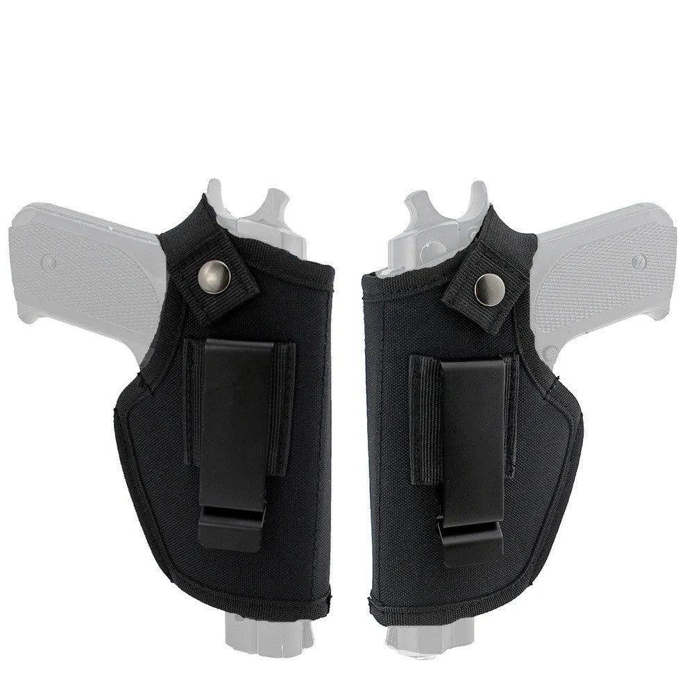 Nylon tactical pistol holster with 800D nylon, IWB OWB carry, ambidextrous metal clip, fits belts up to 2 inch