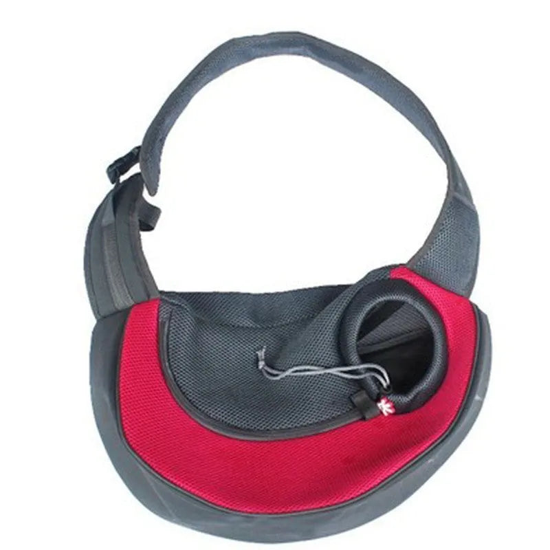 Lightweight pet backpack for small dogs and cats in blue colour with ventilation and foam padding