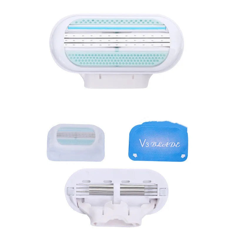 3-layer shaving blade for women manual razor refill pack of 4 packs