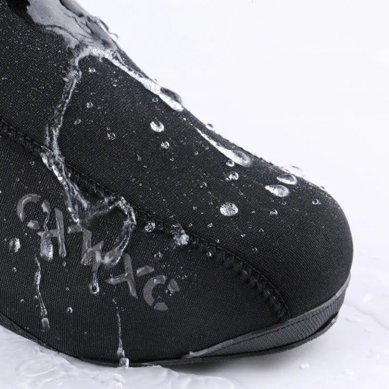 GIYO CX-204 Bike Shoe Cover Lock Mountain Road Cycling Overshoe Windproof Waterproof Neoprene with Fleece Lining Reflective Details Black S M L XL XXL 3XL Men Women