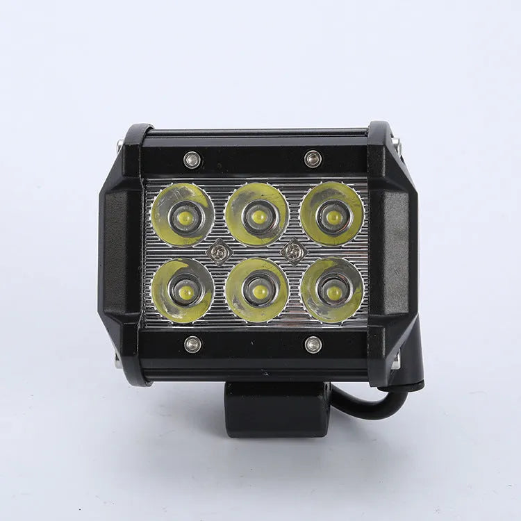 Black 18W car LED work light with aviation aluminium alloy die-cast shell and IP67 protection