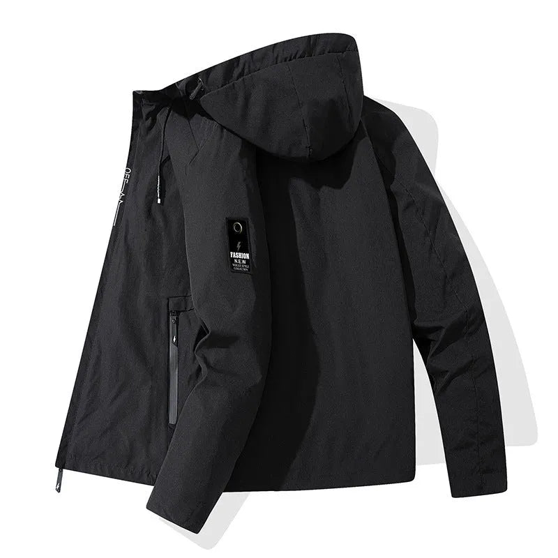 Men's bomber jacket overcoat in chemical fibre blend, available in multiple colours with Asian sizing M to 6XL