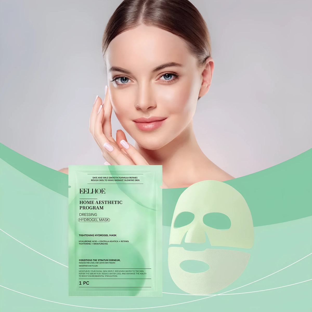 Retinol hydrating facial sheet mask on packaging