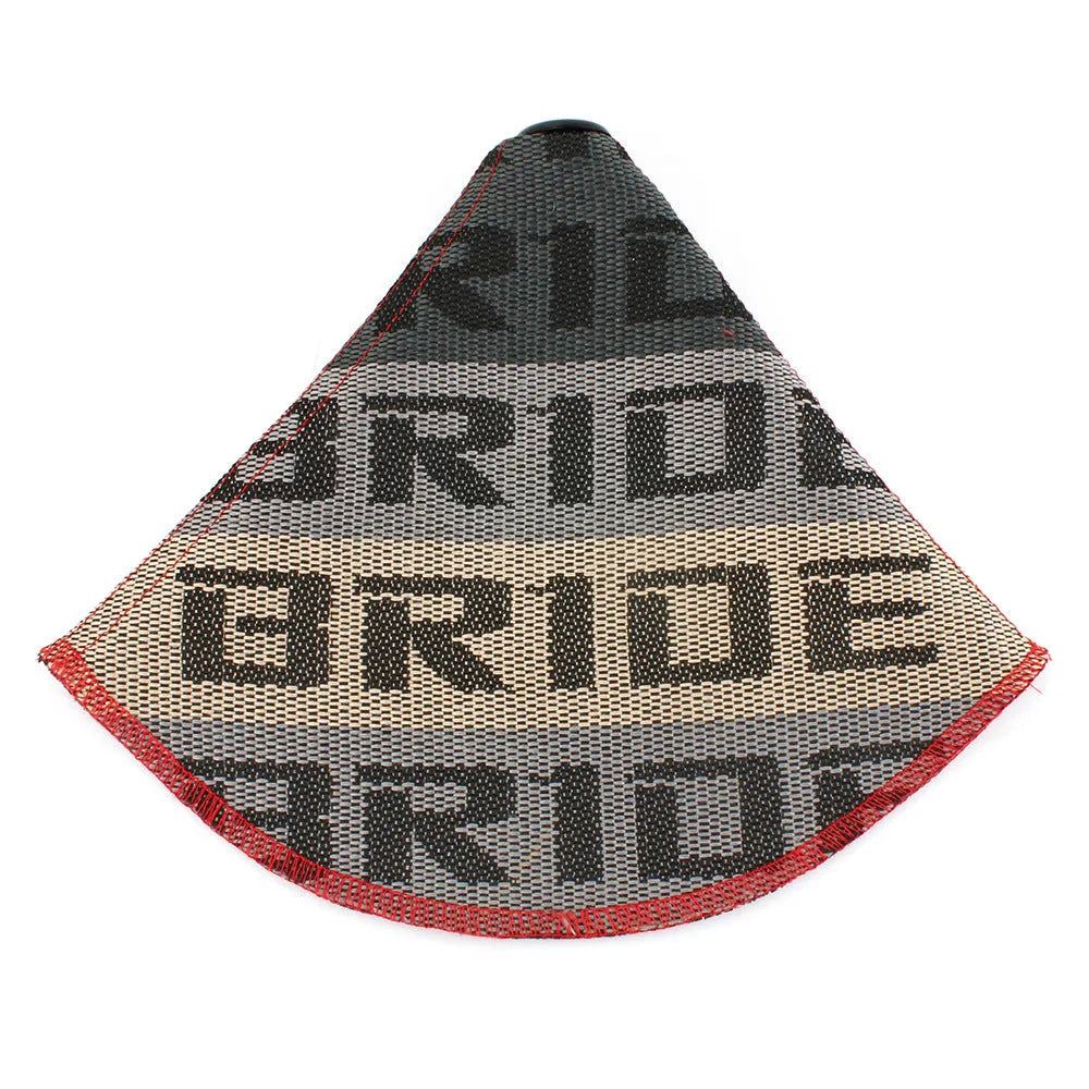 Canvas dust cover for racing seats shown in black, available in Bride flag and Recaro flag styles.