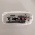 Transparent silicone pencil case 20cm x 8cm x 3.5cm with K-pop design options and black or white colourways.