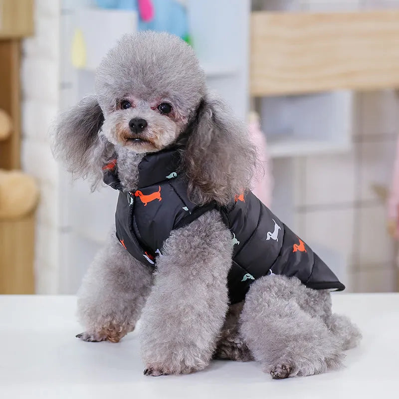 Cotton dog vest in black and navy blue sizes S to XXL for casual pet wear
