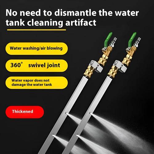 Stainless steel cleaning rod with three nozzles for car water tank and radiator cleaning