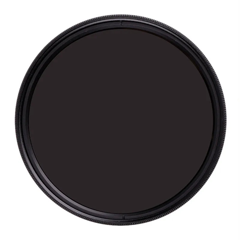ND8 camera filter with slim aviation aluminium frame on a camera lens