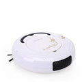Lazy Smart floor sweeping robot vacuum cleaner in blue, black, or white on a hard floor surface.