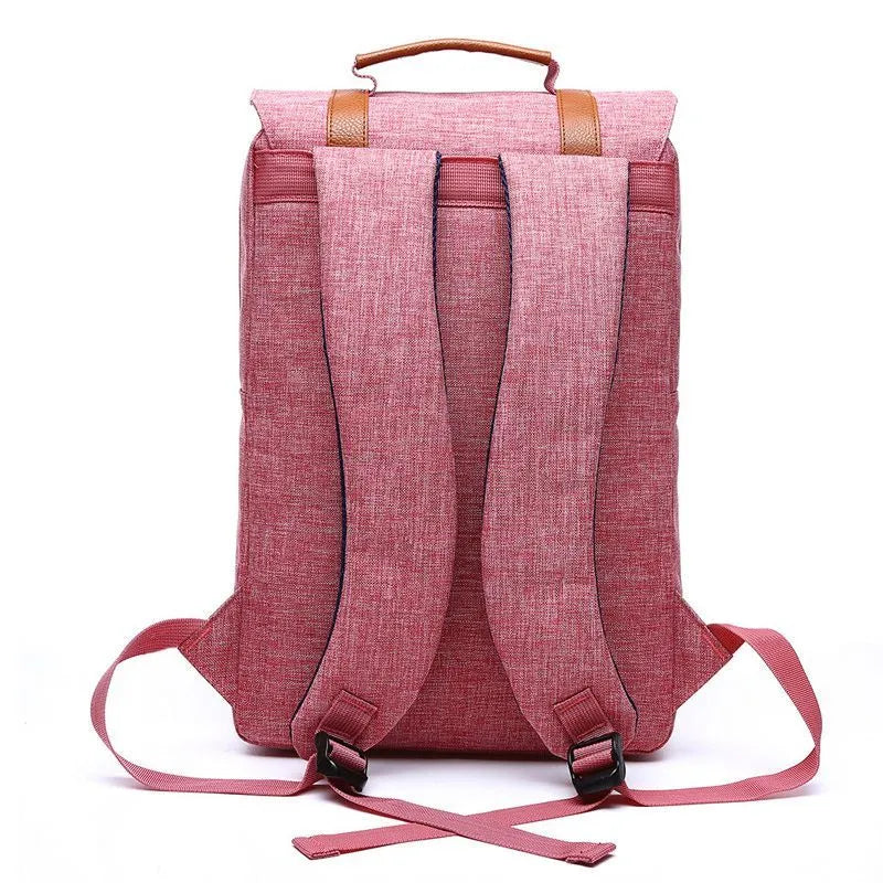 Canvas computer backpack in sports fashion style, nylon waterproof cloth, 40x29x12cm, light grey colour