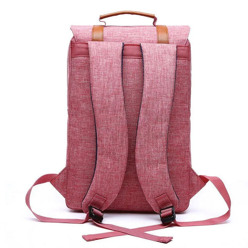 Canvas computer backpack in sports fashion style, nylon waterproof cloth, 40x29x12cm, light grey colour