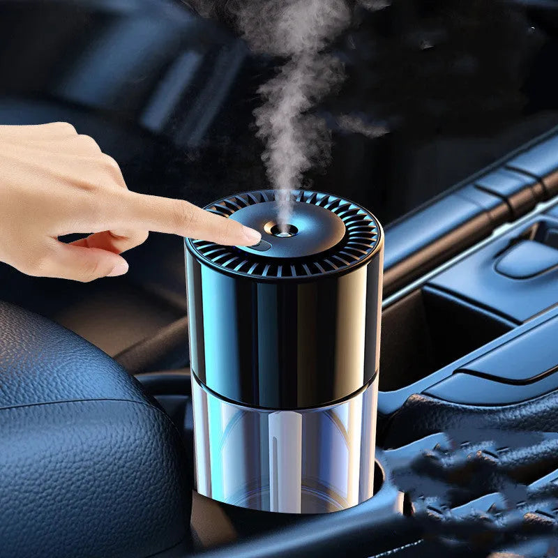 Glass AI intelligent spray perfume humidifier with USB plug, 12.7cm tall.