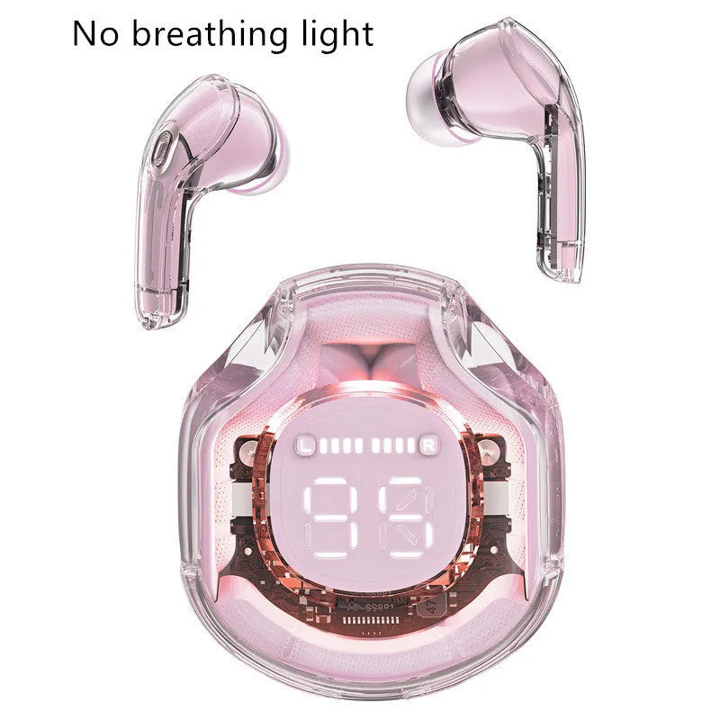 Transparent wireless Bluetooth headset in multiple colours with in-ear design