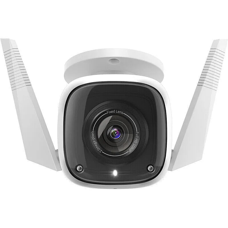 1080p outdoor security camera with 30m infrared night vision and 4mm lens, dustproof design.