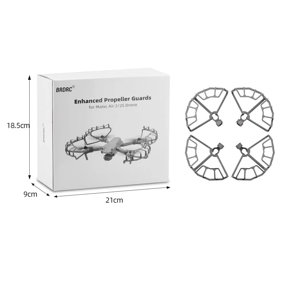 Grey ABS plastic propeller blade guard protection ring for DJI Air 2 and Air 2S drones