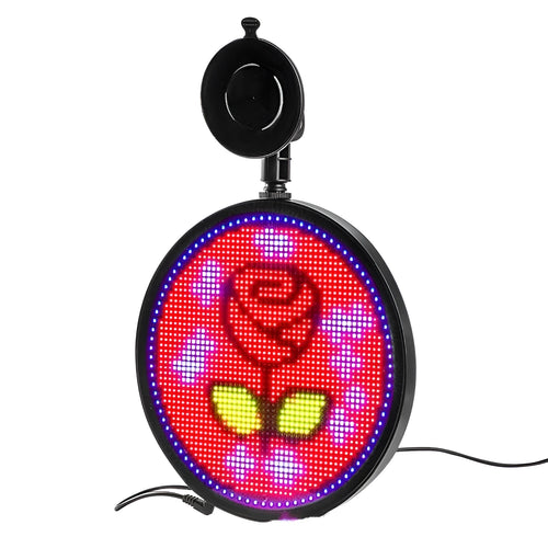 Car LED emoji light full colour display with WiFi control on car window