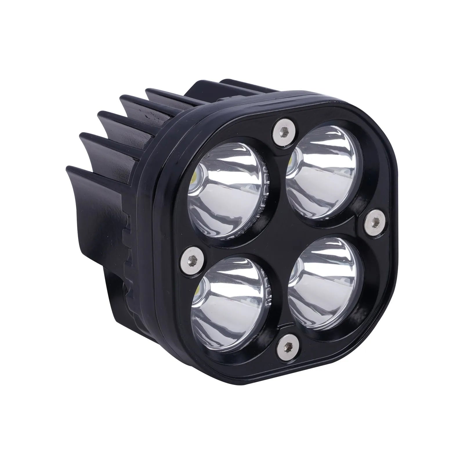 Four-leaf clour vehicle spotlights with aluminium base plate in white and yellow light options
