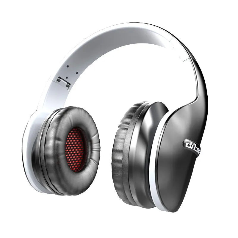 Gaming wired headphones headset with 40mm driver and imitation protein ear muffs in black