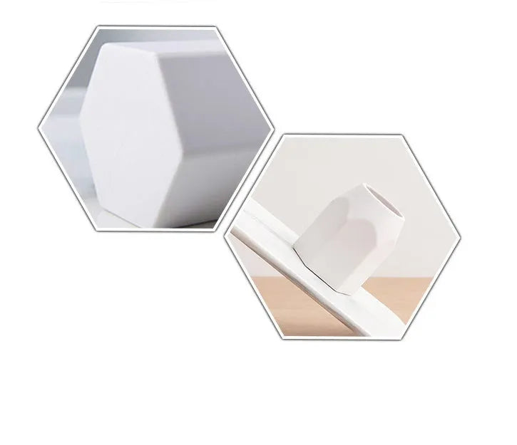 Round silicone pen holder 80x95mm in white on a desk holding pens and pencils