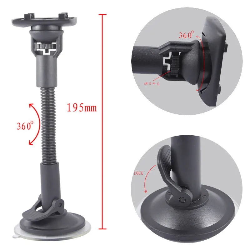 Black ABS universal car phone holder GPS navigation stand with adjustable fixture