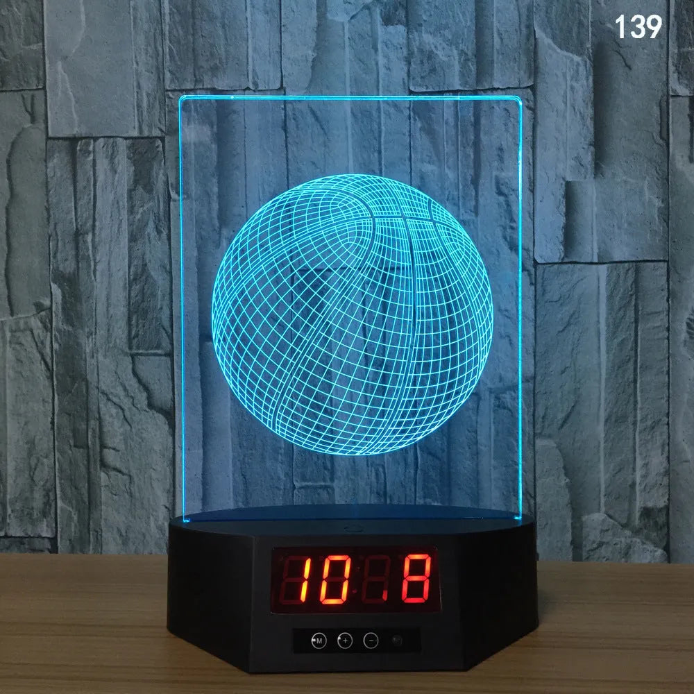 Dolphin-shaped 3D night light table lamp with wireless charging pad and remote control on wooden surface