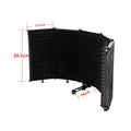 Black studio microphone windshield with high-density sponge multi-layer sound insulation board