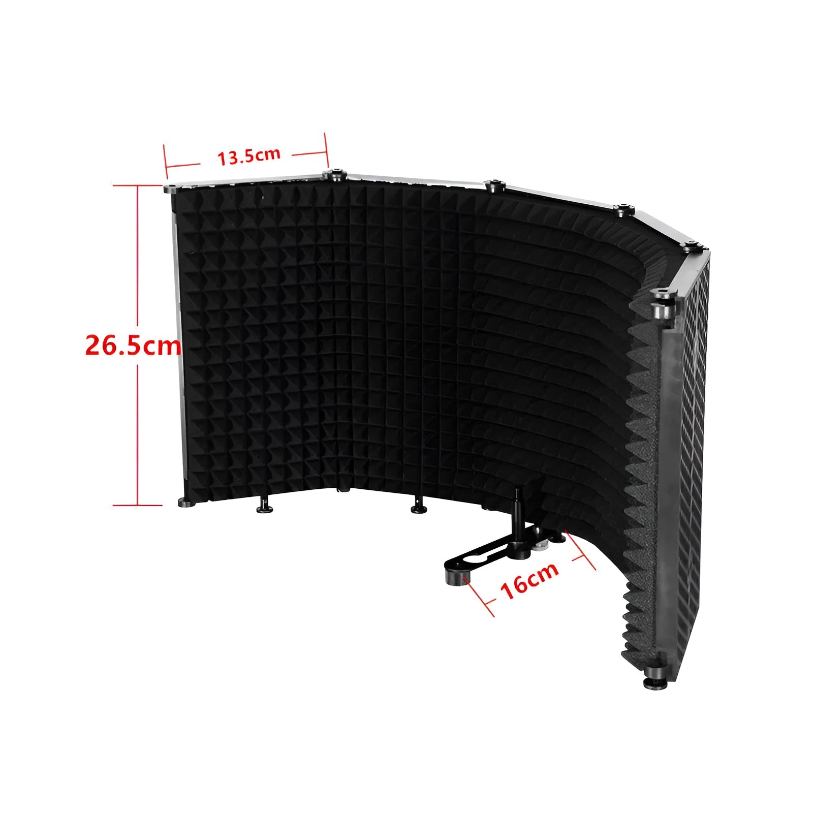 Black studio microphone windshield with high-density sponge multi-layer sound insulation board