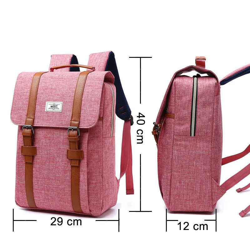 Canvas computer backpack in sports fashion style, nylon waterproof cloth, 40x29x12cm, light grey colour