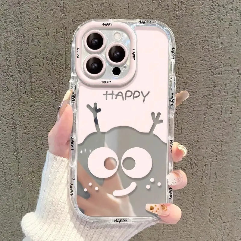 Creative white coal ball silicone phone case for iPhone fall protection, white briquette colour
