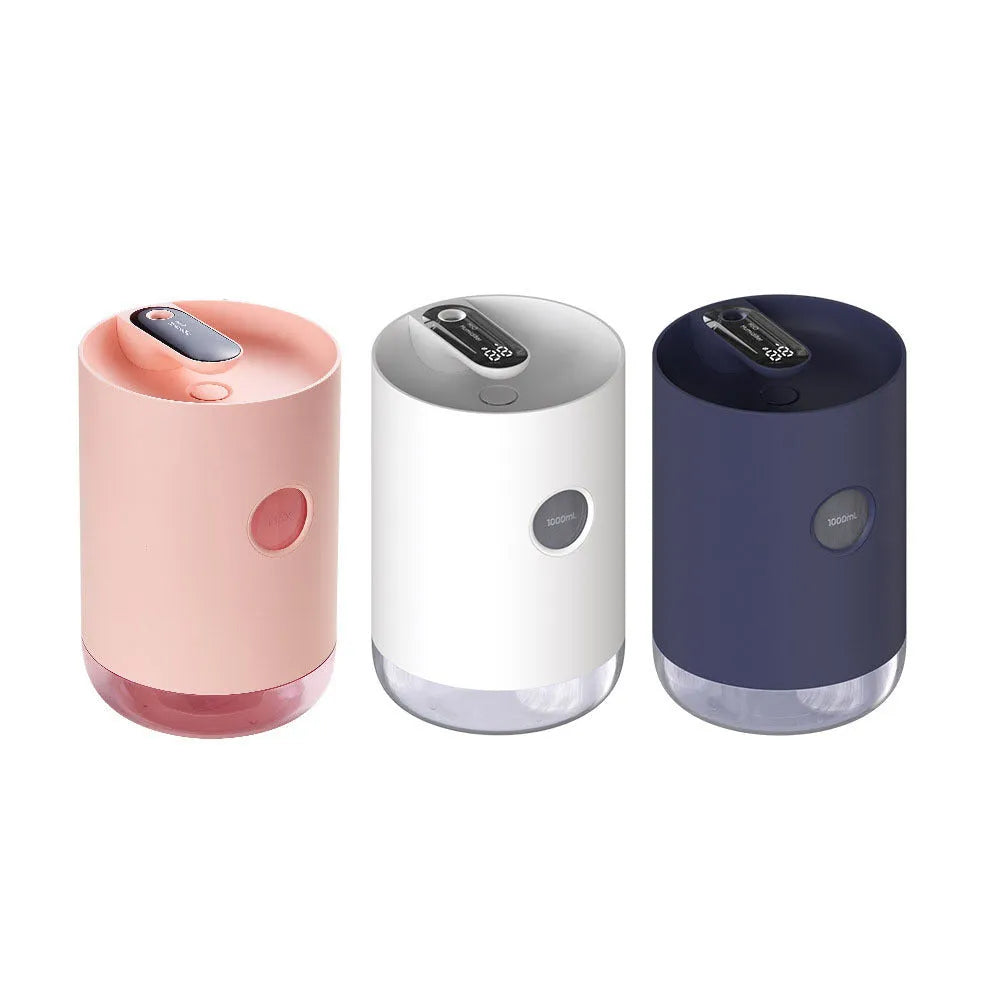 Wireless USB humidifier for rooms under 10 square metres, 1.0-2.5 litre tank, blue pink or white