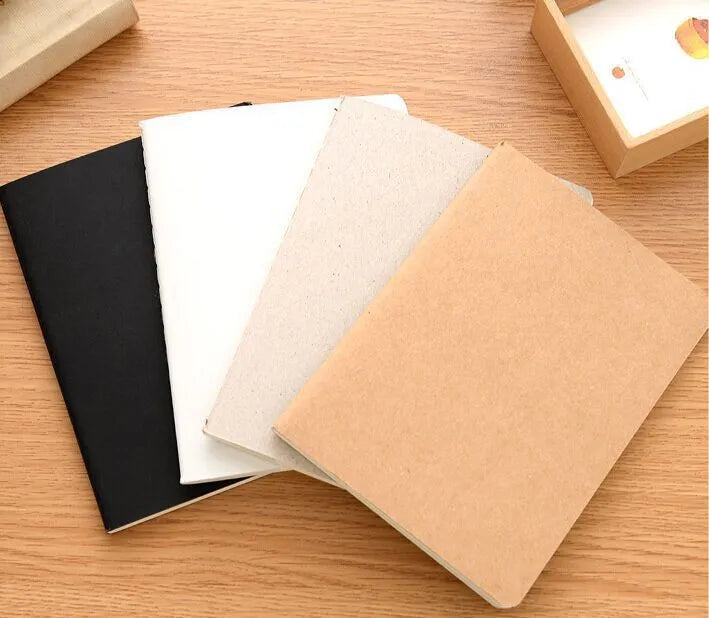 Retro graffiti book with solid colour cover in four options: black, white, cowhide colour and grey