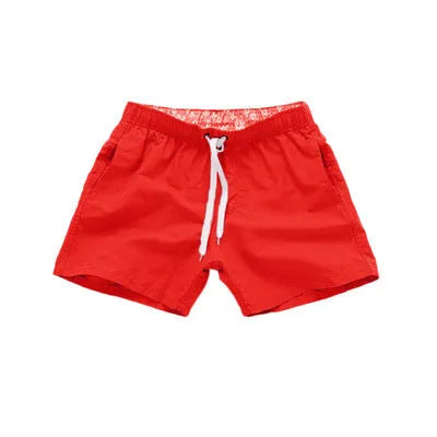 Men's summer surf shorts in plain colour, straight-leg beach pants