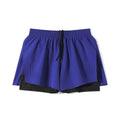 Men's straight-leg sports shorts with side slits in micro-elastic nylon fabric