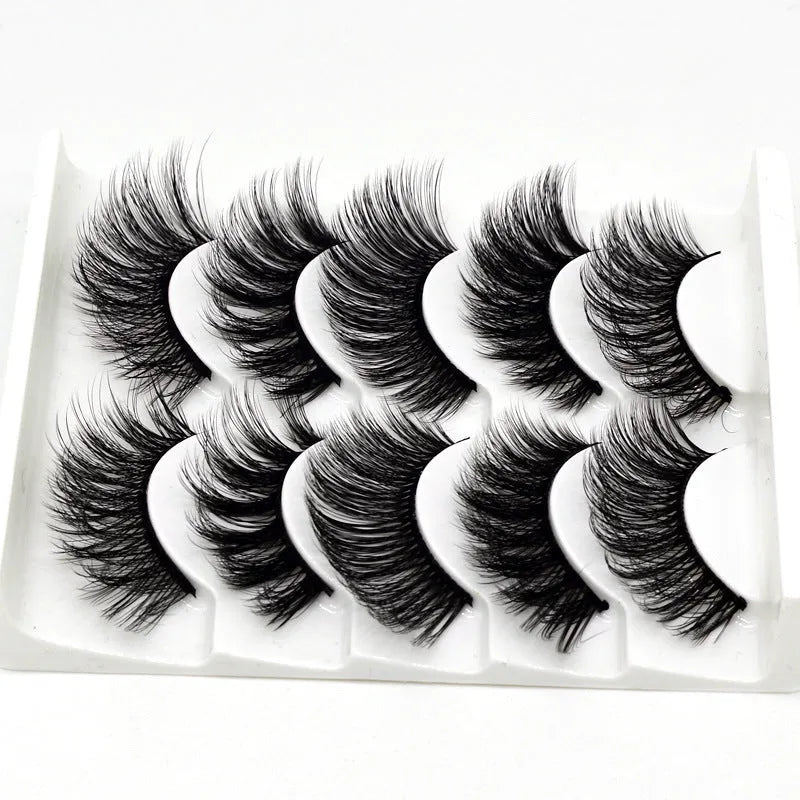 Handmade chemical fibre false eyelashes thick style plastic cotton stalk high-grade fibre mixed specs
