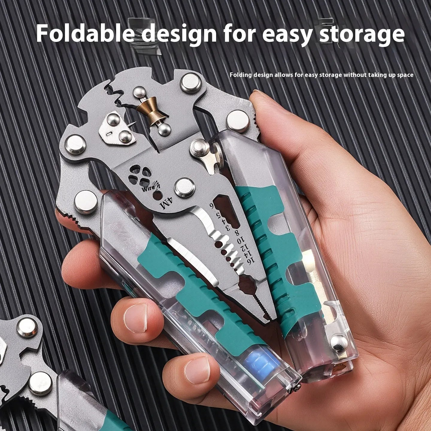 Electrician's multi-functional wire stripping pointed pliers with Luo ni steel cutting edges