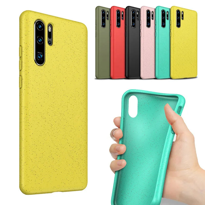 Huawei P30 mobile phone case in Army Green TPU back cover with simple design