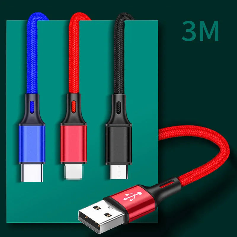 2m mobile phone data cable with TYPE-C connector in multiple colour options