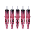 Tattoo integrated needle ballpoint pen tool for temporary cosmetic tattoos in assorted colours.