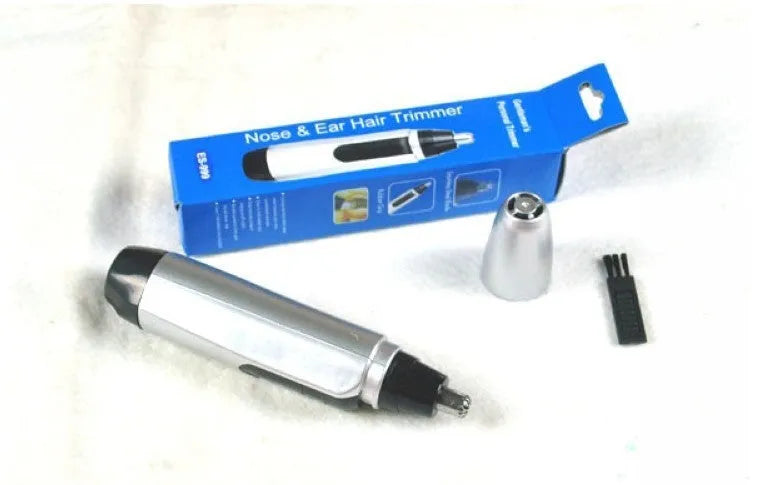 Electric nose hair trimmer and nose cleaner for household personal care use