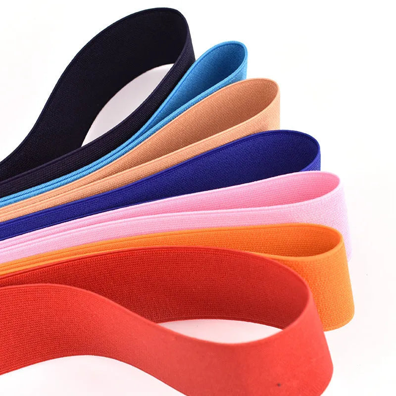 5cm wide colour elastic band with 1.5mm thickness for clothing and luggage liner