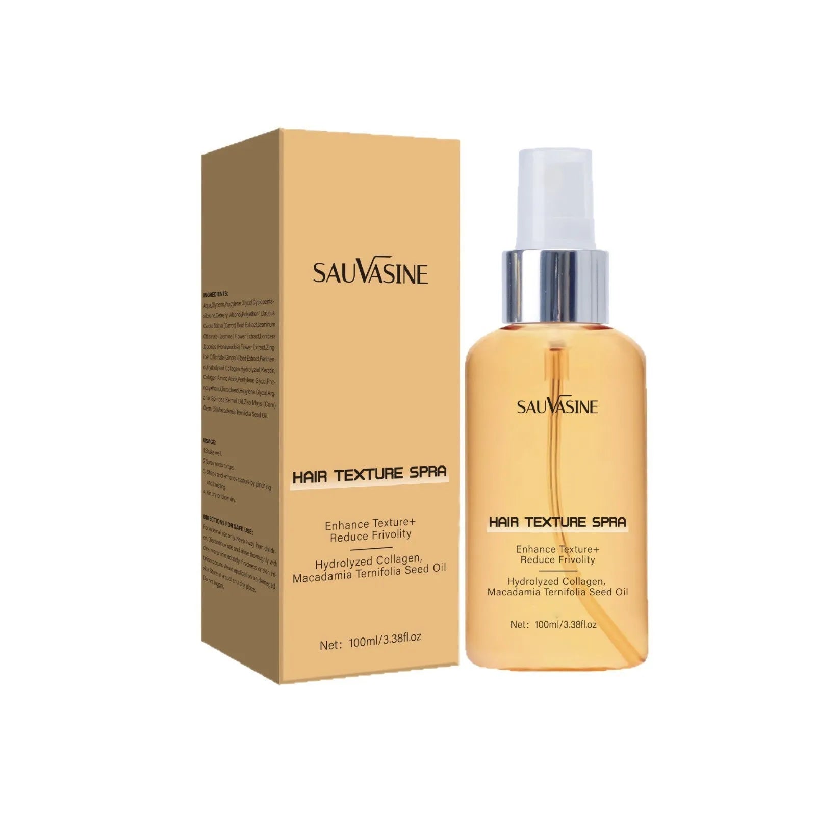 100 ml bottle of Reduce Frizz Moisturising Scalp Care Spray with spray applicator for normal hair.