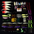 100-piece freshwater fishing lure set in mixed colours with box, plastic and high carbon steel, 20 x 10 x 4.5 cm