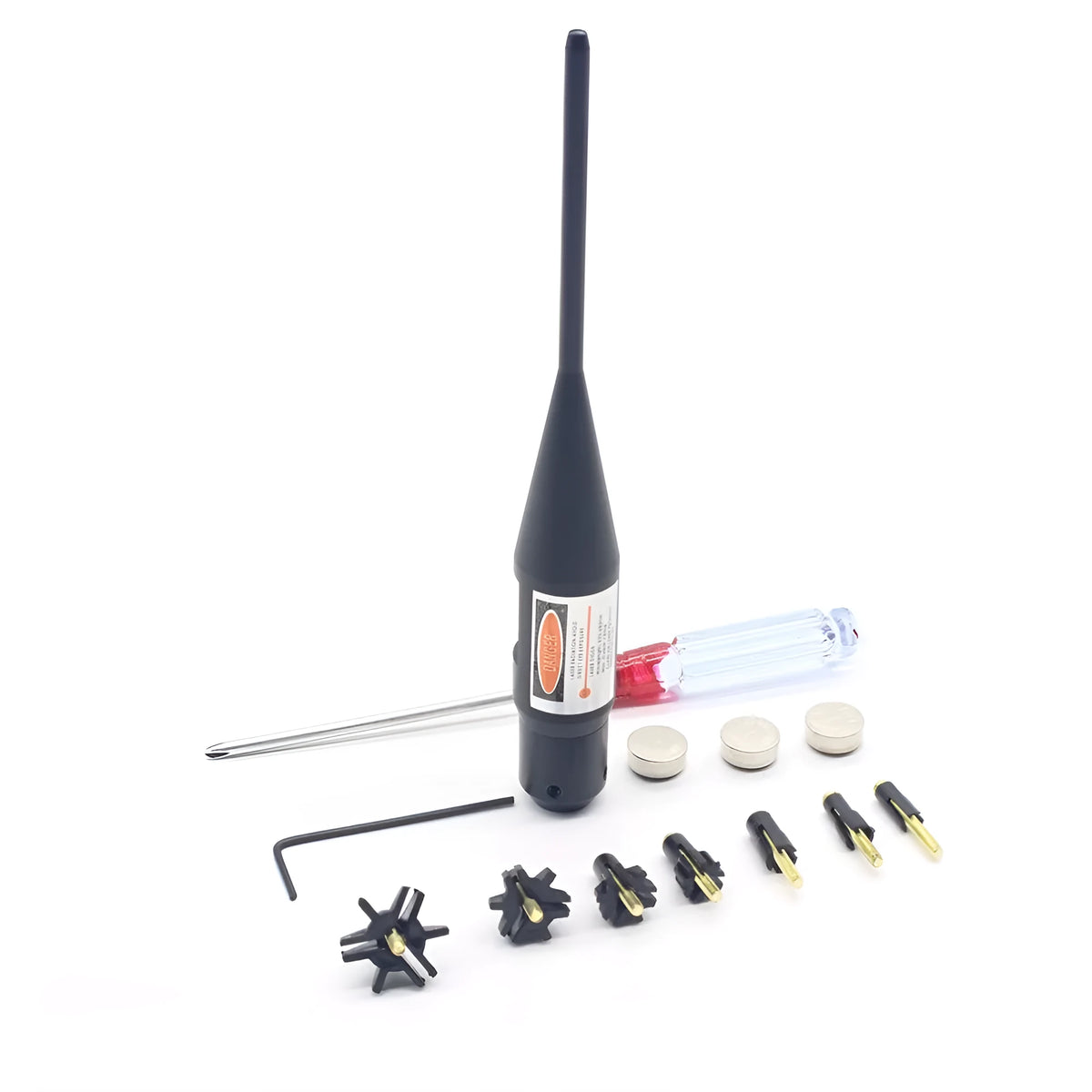 150mm no-adjustment horizontal calibrator red laser sight, 650nm 5mW, T7075 aluminium alloy, black anodized, 19mm head