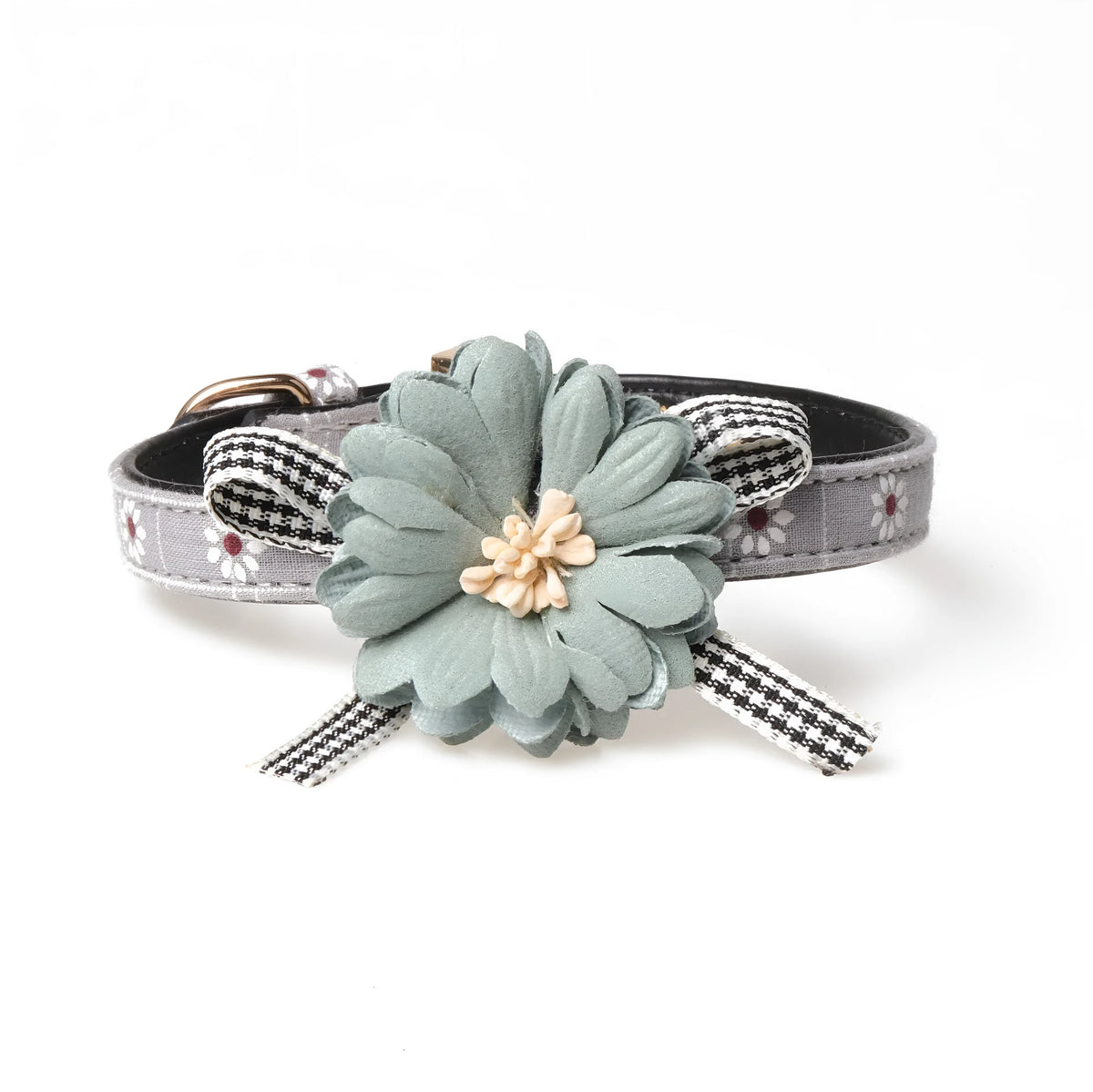 PU dog collar and cat collar in pink or grey with adjustable sizes and 1.3x120cm traction rope