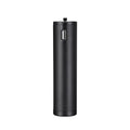 Black aluminium alloy portable power bank charging treasure handle showing size scale.