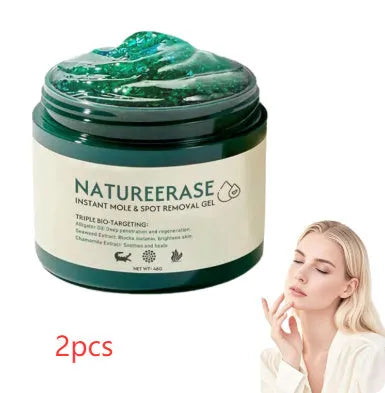Natureerase Instant Mole Spot Removal Gel 45g tube for facial blemishes